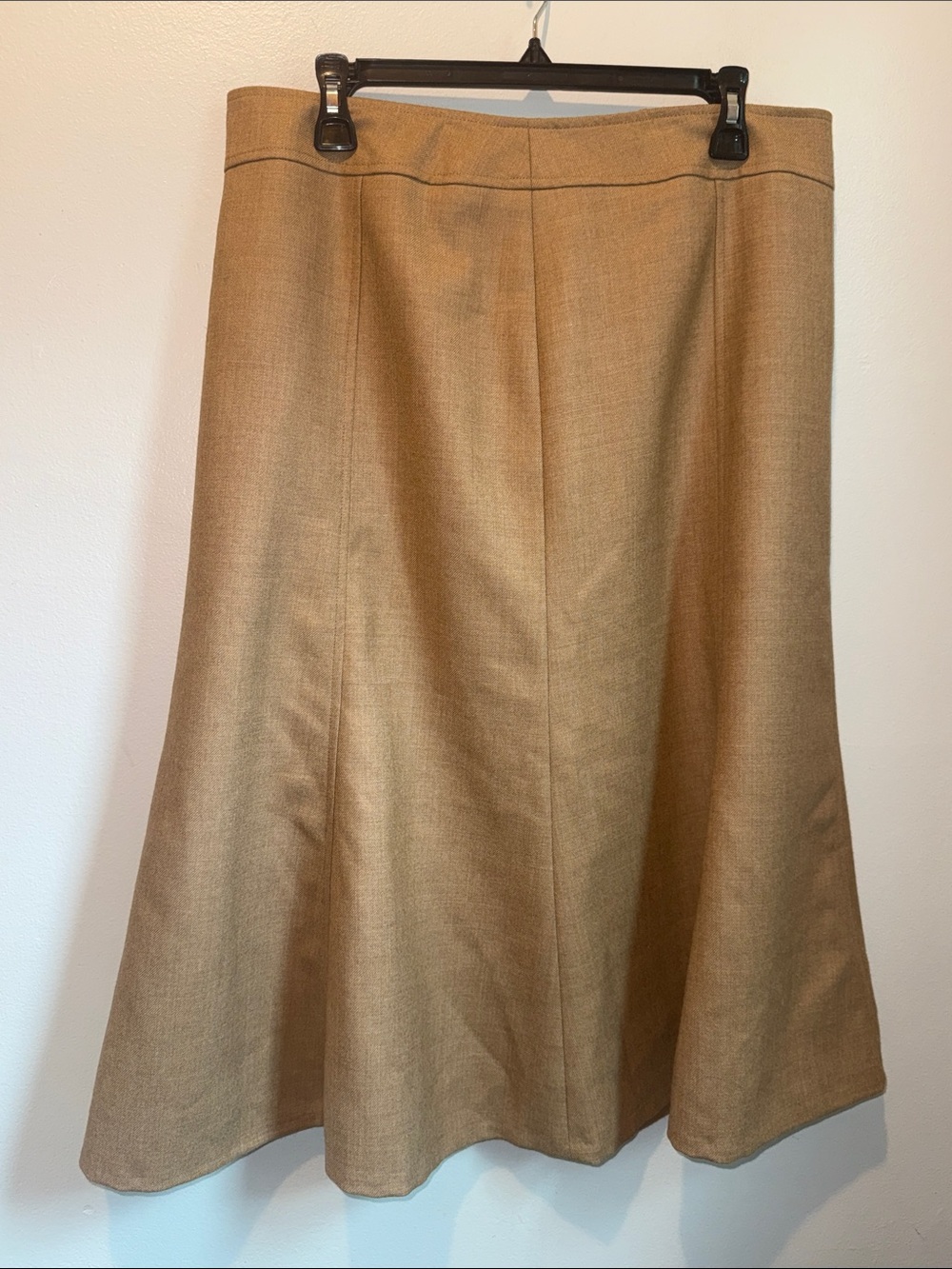 Pendleton 14 100% Virgin Wool Camel A-Line Skirt Made in USA